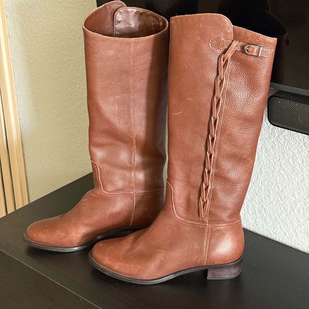 ANTONIO MELANI Tan Over the Knee Boots